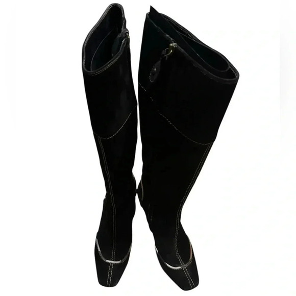 Burberry nova trim black tall boots size 37 - Picture 5 of 15